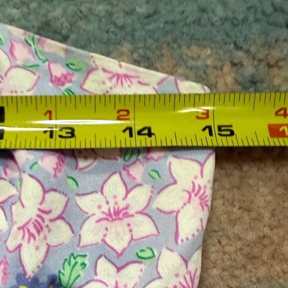 Vintage Lilly Pulitzer Strapless Cotton Floral Midi Sundress Sirens Resort‎ Sz 8 - Picture 8 of 12